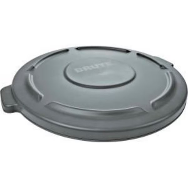 Flat Lid For 55 Gallon Trash Container - Gray, Rubbermaid Commercial, Mfr#: FG265400GRAY